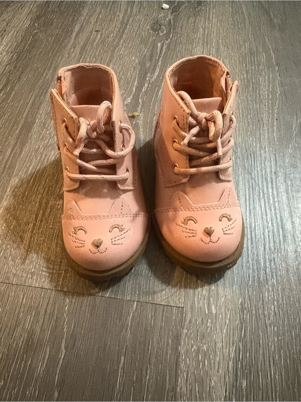 Toddler Boots Bundle - Pink Cat and Brown Faux Fur size 4